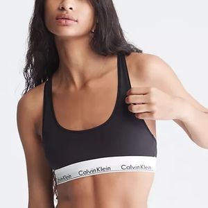 Modern Cotton Unlined Bralette/ Sports bra (Black)